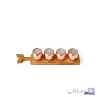 ست شمع مسی مدل برگ