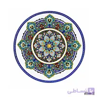بشقاب میناکاری طرح تذهیب استاد قلی پور 30 سانتی متری کد 001