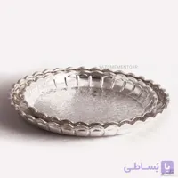 سینی مسی سنتی یزدی بدون دسته تمام سفید
