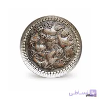 بشقاب قلمزنی طرح پنج گنجشک دهنه 35
