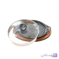 تابه گریل چدن مدل Padela درب شیشه ای