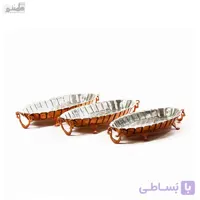 سینی بیضی مسی دیواره بلند