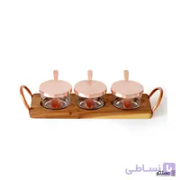 ست جا شکری دسته دار مسی