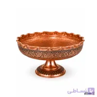 میوه خوری پایه دار مسی طرح گلستان نانو شده 16*28