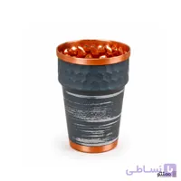 ماگ مسی مدرن خط دار طوسی سفید 2 عددی