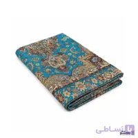 روفرشی مخمل زرک دار رز مریم رنگ آبی کد 014