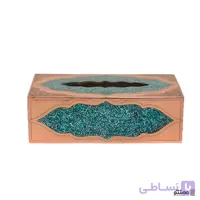 جعبه دستمال فیروزه کوبی آقاجانی