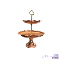 شیرینی خوری مسی مدل دو طبقه
