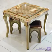 میز تمام خاتم نفیس شطرنج و تخته نرد آقاجانی ارتفاع 70