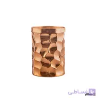لیوان مسی مدل استوانه چکشی مدرن 2 عددی طوسی