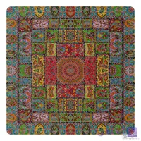 رومیزی مربع ترمه طرح وصال کد 805