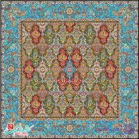 رومیزی پارچه ترمه مربع طرح پارمیس