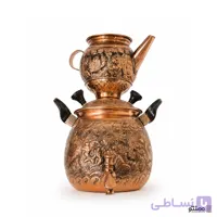 ست کتری و قوری مسی قلمکاری شده