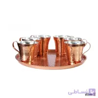 ست 7 عددی سینی و لیوان مسی کد 22