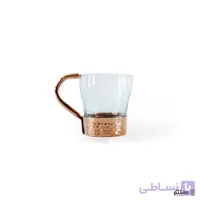 لیوان گالش کریستال پایه مسی مجموعه 2 عددی
