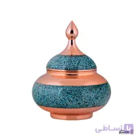 قندان فیروزه کوبی آقا جانی سایز بزرگ بزرگ ارتفاع 24
