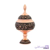 شکلات خوری مسی الماس تراش آقاجانی سایز متوسط ارتفاع 28