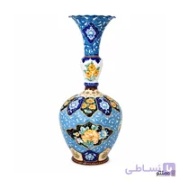 گلدان میناکاری گل و مرغ 65 سانتی بسته 2 عددی
