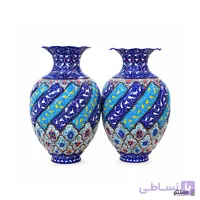 گلدان بلونی پیچ دار میناکاری 25 سانتی بسته 2 عددی