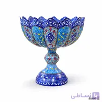 کاسه میناکاری آجیل خوری پایه دار 25 سانتی متری