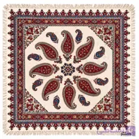 رومیزی مربع قلمکار اصفهان طرح بته جقه 120*120