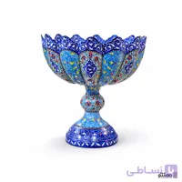 کاسه میناکاری آجیل خوری پایه دار 20 سانتی متری