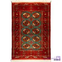 قالیچه دستباف زرع و نیم ترکمن پشم سایز 150×۱00