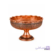 آجیل خوری پایه دار مسی طرح گلستان نانو شده 15*22