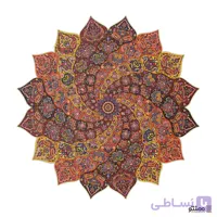رومیزی گرد ترمه طرح آبادیس سنتی قطر 100 سانتی متر