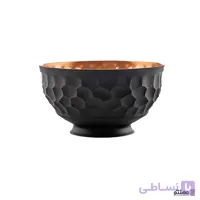 کاسه رنگی پایه دار مسی مدرن مدل چکشی طوسی