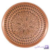 سینی مسی زنجان طرح گرد سایز 7 دهنه 30