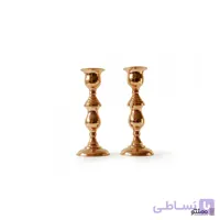 شمعدان مسی مدل لاله بسته 2 عددی