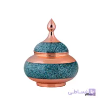قندان فیروزه کوبی آقا جانی سایز متوسط ارتفاع ۱4