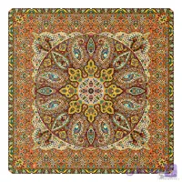 رومیزی مربع ترمه طرح سپنتا کد 841