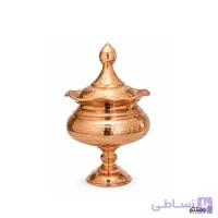 قندان پایه دار مسی مدل سفینه ای الماس تراش نانو شده 10*18