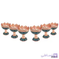 ست هفت سین آجیل خوری فیروزه کوبی آقاجانی 6 عددی