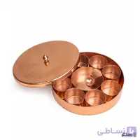 جا ادویه دست ساز مسی مدل کمند 8 تکه