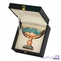 پک کشکول شبکه بری فیروزه سایز 2 همراه باکس چرم