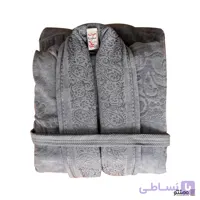 حوله تن پوش پالتویی مدل ساینا سایز 125 رنگ طوسی