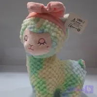 عروسک لاما آبرنگی پاپیون به سر نانو