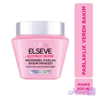 ماسک مو لورآل آبرسان صورتی LOREAL Glycolic Gloss براق‌کننده و صاف‌کننده، حجم 300ML