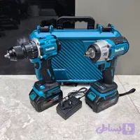 مجموعه دو عددی دریل شارژی چکشی و بکس شارژی براشلس طرح ماکیتا مدل 10-901