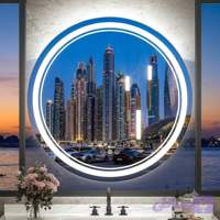 آینه بک لایت گرد مدل (۱۰۱)