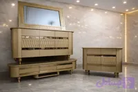 ست چوبی کنسول و آینه و جا کفشی و میز تی وی