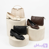 کفش مجلسی زنانه پاشنه کوتاه چرم شرانگ