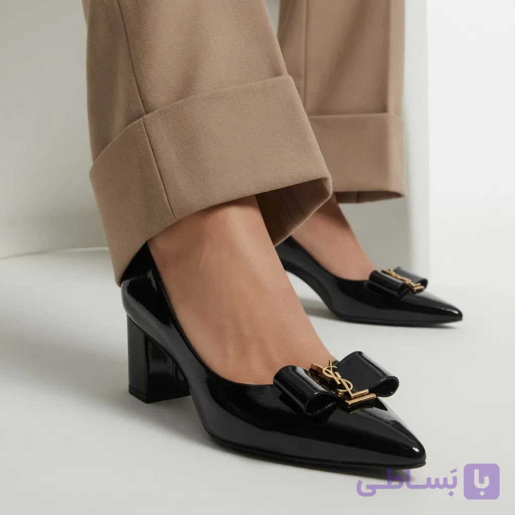 کفش مجلسی زنانه YSL پاشنه کوتاه