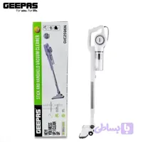 جاروبرقی ایستاده جی پاس مدل GVC2596N با قدرت موتور 600 وات، فیلتر HEPA، دو سری همراه، طول کابل 4.5 متر، قابلیت استفاده بدون دسته و شعاع عملکرد 5 متر