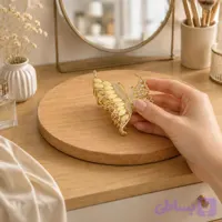 کلیپس فلزی پروانه نگین دار