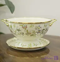آبکش لعابی پایه دار و زیره
