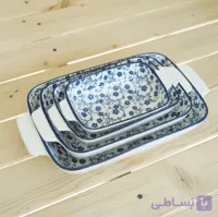 تابه دنی هوم گل آبی مدل مستطیل